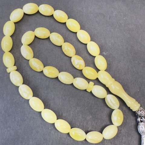 Kaliningrad Damla Kehribar Badem Tespih 5,5*8 (mm)-5