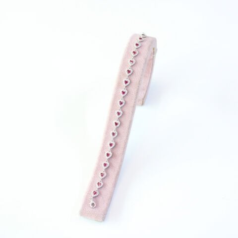 Kapli Pembe Zirkon Taşlı Gümüş Bileklik