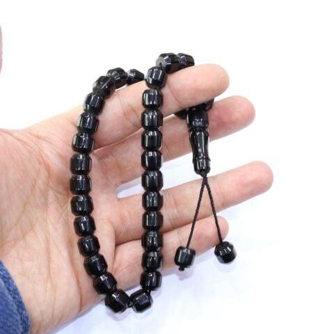 Oltu Taşı Tespih Kısa Kapsül 9*8 (mm)