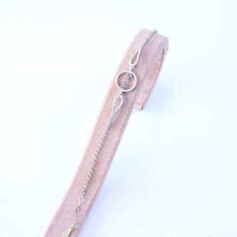 Kalpli Zirkon Taşlı Gümüş Bileklik-1