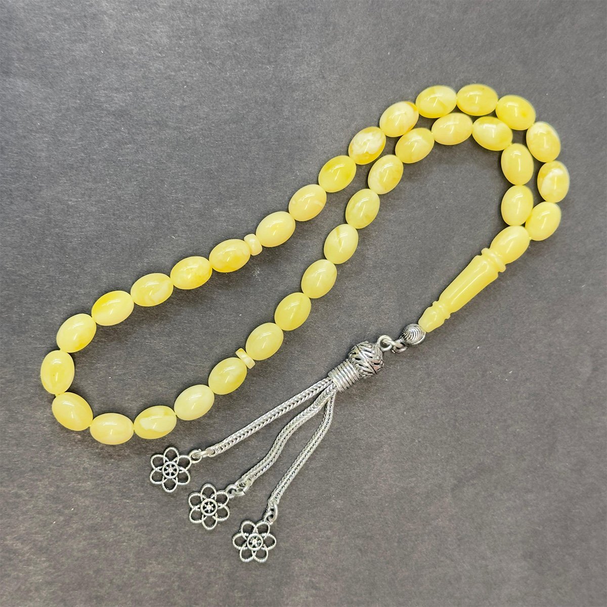 Kaliningrad Damla Kehribar Badem Tespih 6*8 (mm)-1