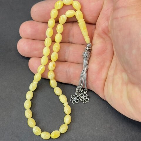 Kaliningrad Damla Kehribar Badem Tespih 6*8 (mm)-1