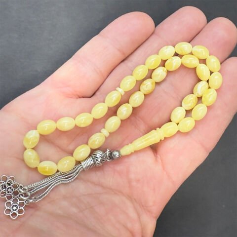 Kaliningrad Damla Kehribar Badem Tespih 6*8 (mm)-1