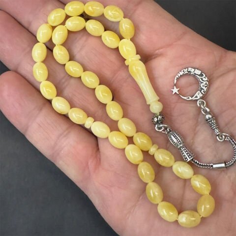 Kaliningrad Damla Kehribar Badem Tespih 6*8 (mm)-2