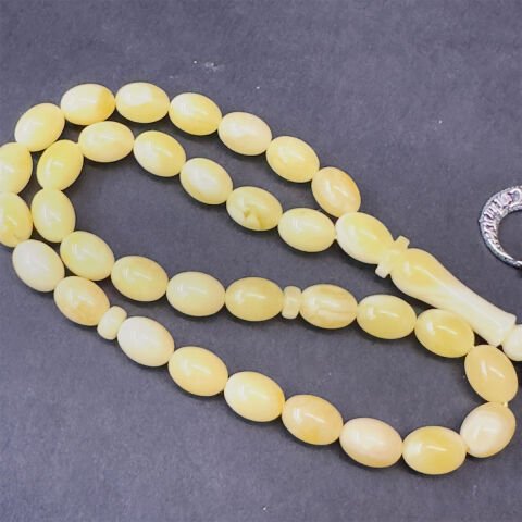 Kaliningrad Damla Kehribar Badem Tespih 6*8 (mm)-2