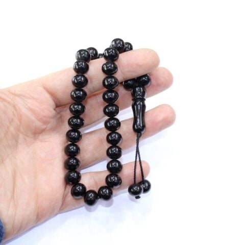 Oltu Taşı Tespih Basık Kesim 10*8,5 (mm)