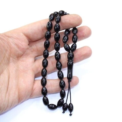 Oltu Taşı Tespih Yumurta Kesim 7,5*11,5 (mm)