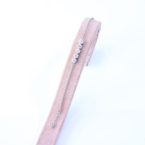 Zirkon Taşlı Gümüş Bileklik