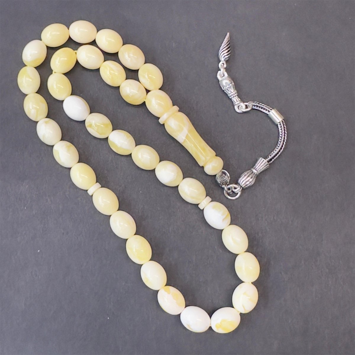 Akça Kaliningrad Damla Kehribar Badem Tespih 7*8,5 (mm)