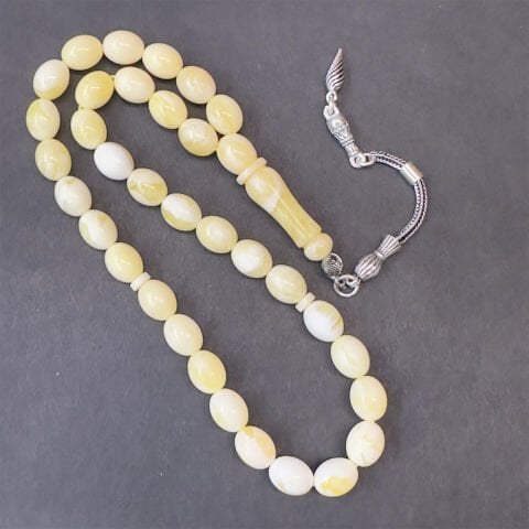 Akça Kaliningrad Damla Kehribar Badem Tespih 7*8,5 (mm)