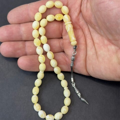 Akça Kaliningrad Damla Kehribar Badem Tespih 7*8,5 (mm)