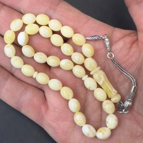 Akça Kaliningrad Damla Kehribar Badem Tespih 7*8,5 (mm)