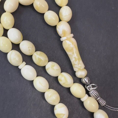 Akça Kaliningrad Damla Kehribar Badem Tespih 7*8,5 (mm)