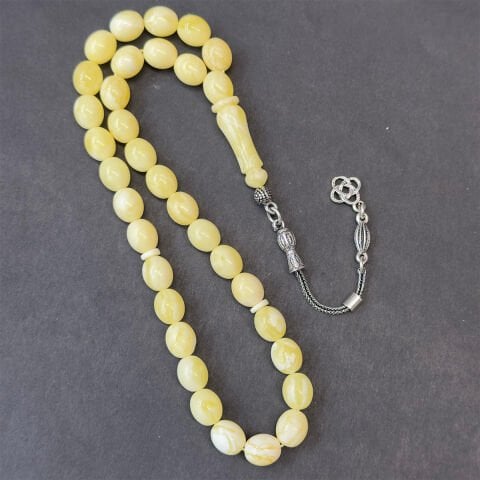 Akça Kaliningrad Damla Kehribar Badem Tespih 7,5*9 (mm)