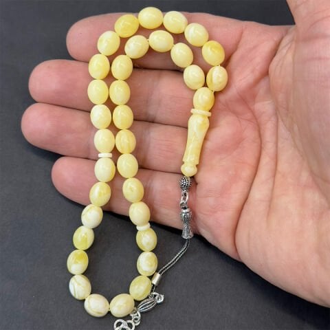 Akça Kaliningrad Damla Kehribar Badem Tespih 7,5*9 (mm)