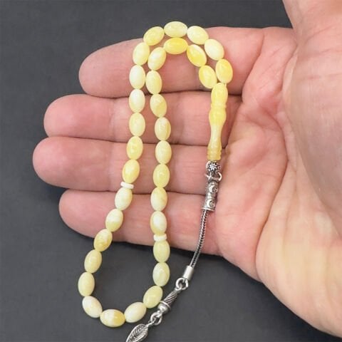 Akça Kaliningrad Damla Kehribar Badem Tespih 5,5*8 (mm)