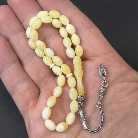 Akça Kaliningrad Damla Kehribar Badem Tespih 5,5*8 (mm)