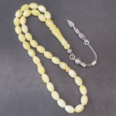 Akça Kaliningrad Damla Kehribar Badem Tespih 5,5*8 (mm)-2