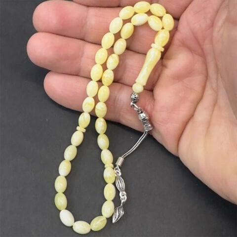 Akça Kaliningrad Damla Kehribar Badem Tespih 5,5*8 (mm)-2