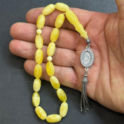 Maskot Kaliningrad Damla Kehribar Tespih 7,5*14 (mm)