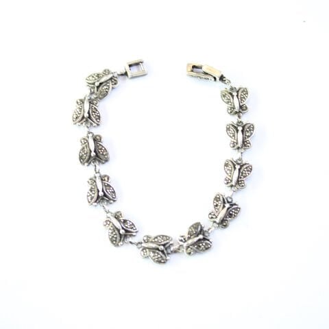 Kelebek Motifli Gümüş Bileklik