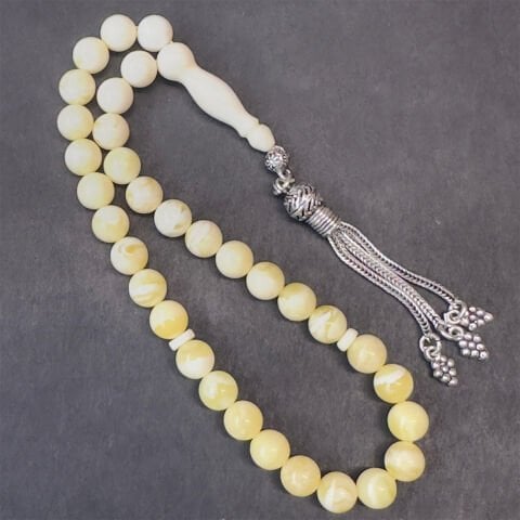 Akça Kaliningrad Damla Kehribar Küre Tespih 7 (mm)