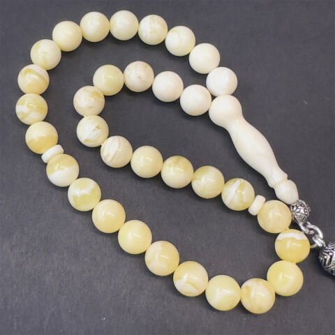 Akça Kaliningrad Damla Kehribar Küre Tespih 7 (mm)