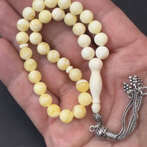 Akça Kaliningrad Damla Kehribar Küre Tespih 7 (mm)