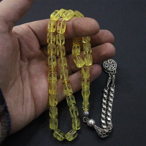 Kalem İşi Kaliningrad Damla Kehribar Tespih 7,5*11 (mm)