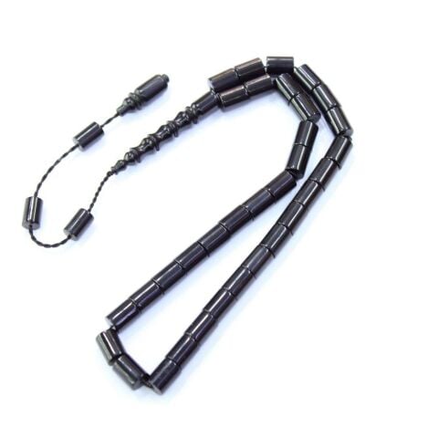 Sistemli Kesme Oltu Taşı Tespih 7*10 (mm)