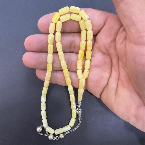 45 li Akça Kaliningrad Damla Kehribar Kapsül Tespih 5*9 (mm)