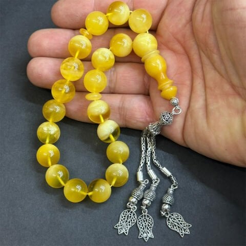 Maskot Kaliningrad Damla Kehribar Tespih 12,5 (mm)-1