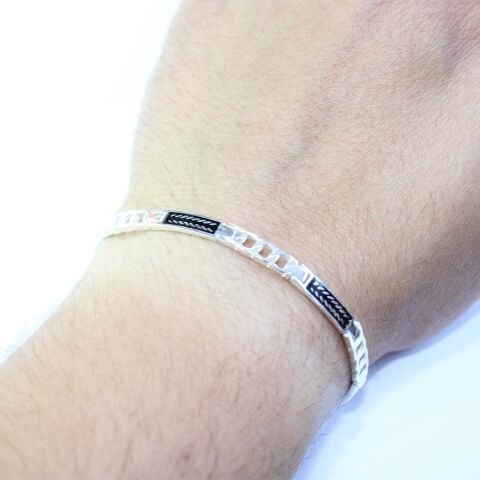 Gümüş Erkek Bileklik No: 10