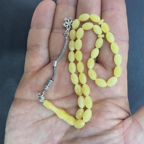 Kaliningrad Damla Kehribar Beyzi Kesim Tespih 5*8 (mm)