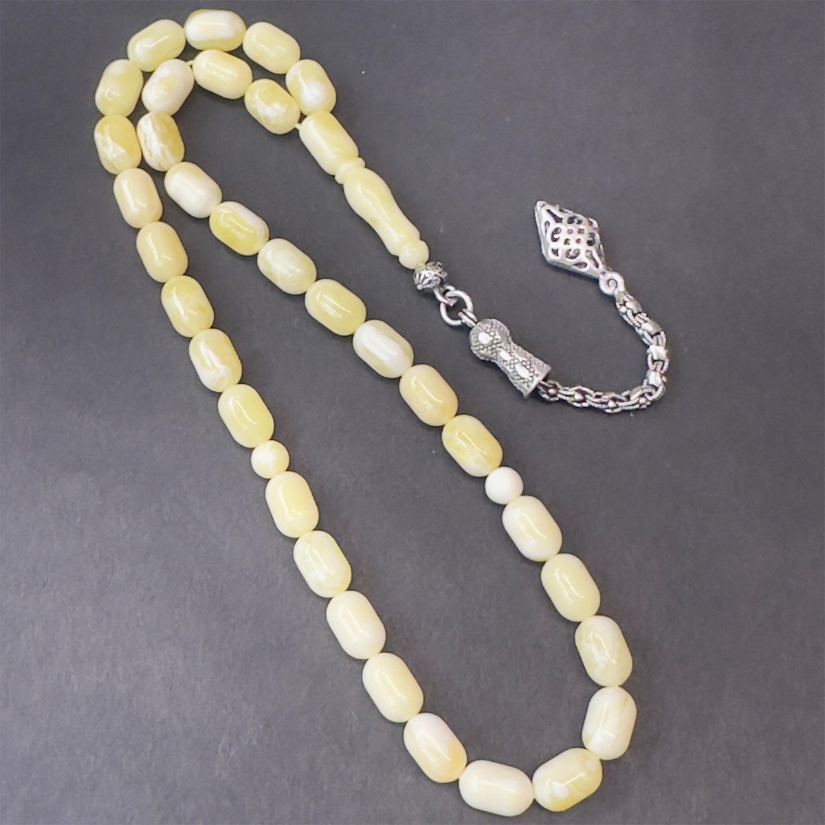 Akça Kaliningrad Damla Kehribar Kapsül Tespih 6*9,5 (mm)-1