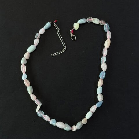 Morganit Doğal Taş Kolye