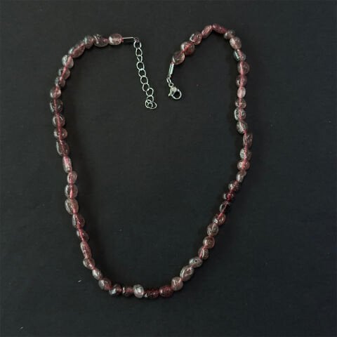 Çilek Kuvars Doğal Taş Kolye