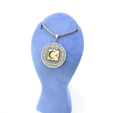 Ay Yıldız Gümüş Kolye