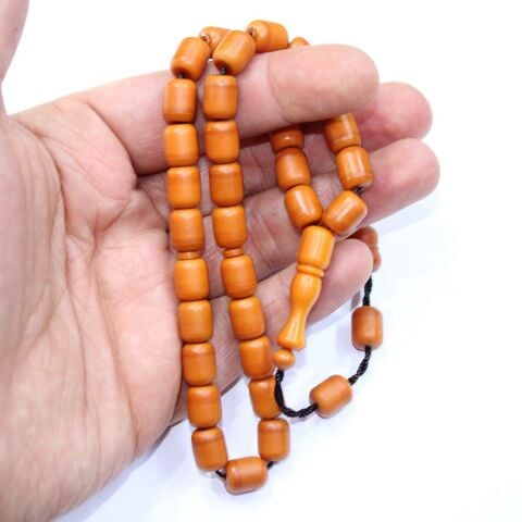 Turuncu Yerli Fiber Tespih Kapsül Kesim 7,5*10 (mm)