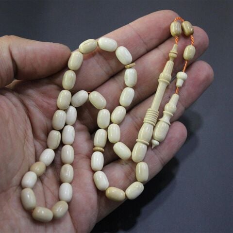 Yerli Atölye İşçiliği Mamut Dişi Tespih 6,5*9,5 (mm)