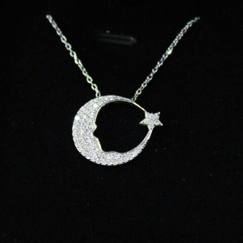 Atatürk Siluetli Silver Hayalet Kolye