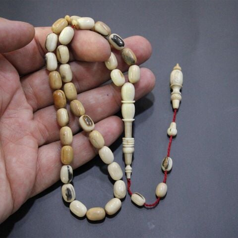 Yerli Atölye İşçiliği Mamut Dişi Tespih 7*10 (mm)