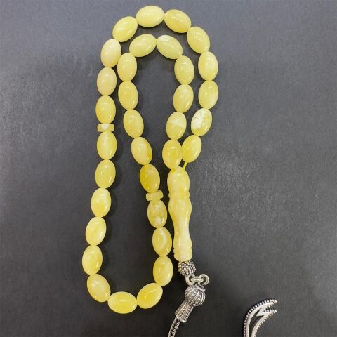 Akça Kaliningrad Damla Kehribar Beyzi Model Tespih 5,8*8 (mm)