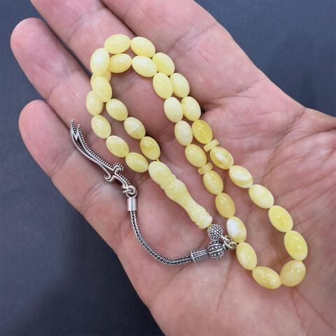 Akça Kaliningrad Damla Kehribar Beyzi Model Tespih 5,8*8 (mm)