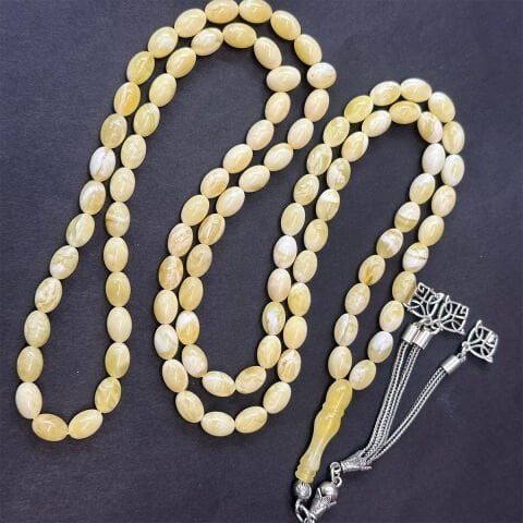 99 luk Akça Kaliningrad Damla Kehribar Tespih 5,5*8 (mm)