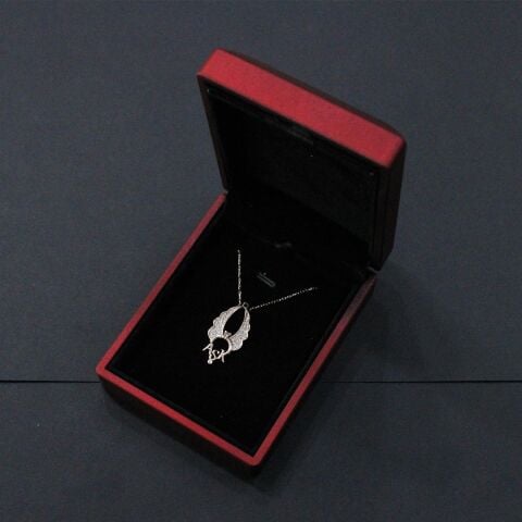 Aşk Melek Kanatlı Rose Hayalet Kolye