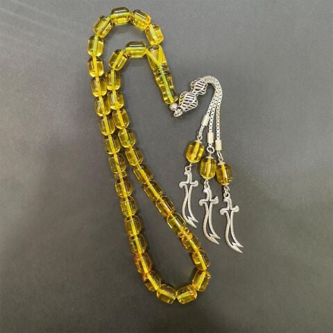 Haşere Fosilli Kaliningrad Damla Kehribar Tespih 7,5*9,5 (mm)