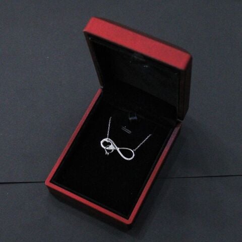 Sonsuzluk & Yüzük Model Silver Hayalet Kolye