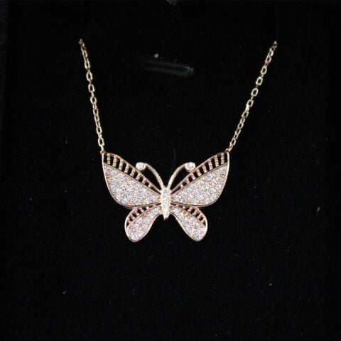 Melek Figurlü Rose Hayalet Kolye