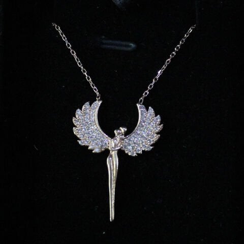 Melek Kanatlı Rose Hayalet Kolye